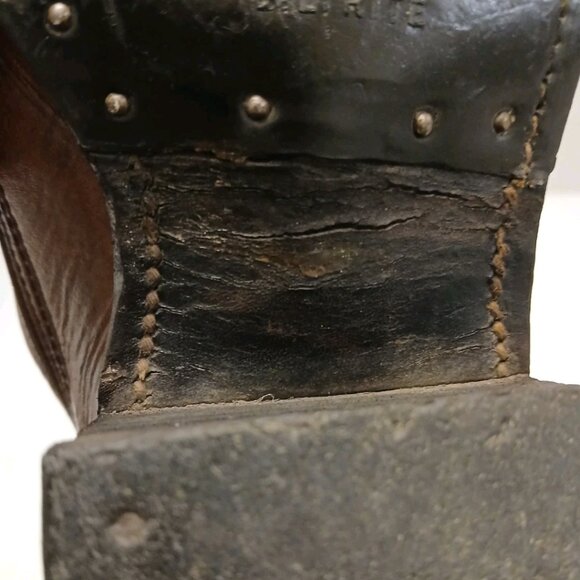 FRYE Black Label Rare Vintage Made In USA Equestrian Boots Women's Size 7 D Wide - Picture 12 of 16